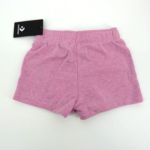 Girls Converse Pink Heather Shorts 6X With Logo NWT - Picture 3 of 3